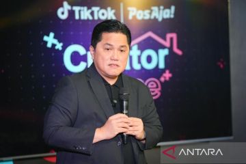 Resmikan kolaborasi PT Pos-TikTok, Erick ungkap potensi ekonomi digital RI