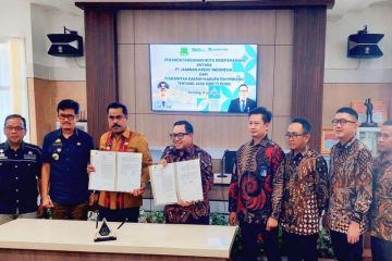 Jamkrindo Teken Nota Kesepahaman Jasa Surety Bond dengan Pemerintah Kabupaten Pinrang