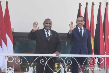 Presiden Joko Widodo menerima kunjungan Perdana Menteri Papua Nugini
