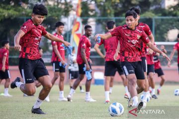 Timnas U-19 latihan jelang hadapi Kamboja di penyisihan AFF