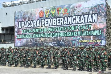 Pemberangkatan Satgas Pamtas RI-Papua Nugini