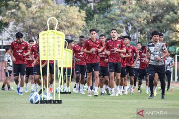 Timnas Indonesia U-19 berlatih jelang laga semifinal lawan Malaysia