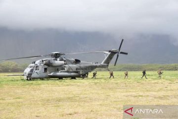 Marinir TNI AL latihan operasi amfibi saat puncak Latma Rimpac Hawaii