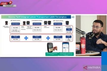 Tarif integrasi transportasi umum maksimal Rp10 ribu berlaku tiga jam