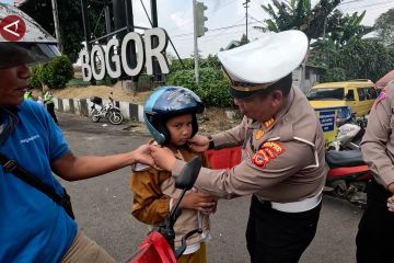 Ada helm gratis di Operasi Patuh Lodaya 2024 oleh Polresta Bogor Kota