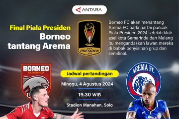 Final Piala Presiden 2024: Borneo tantang Arema