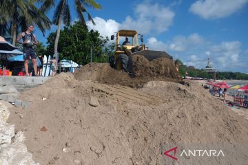 Kuta Beach renovation after abrasion