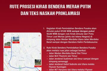 DKI berlakukan rekayasa lalu lintas mulai pagi saat kirab bendera