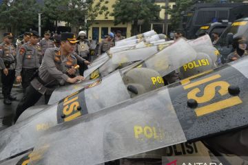 Apel penggelaran sarpras di Polresta Bandar Lampung