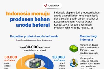 Indonesia menuju produsen bahan anoda baterai