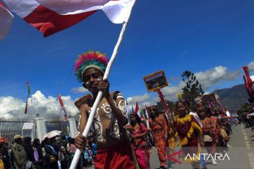 Semarak karnaval budaya sambut HUT Kemerdekaan RI di Papua Pegunungan