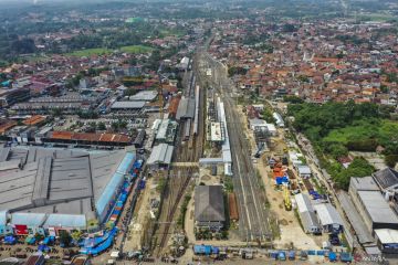 Penambahan jalur baru di Stasiun KA Rangkasbitung