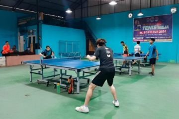 Persiapan arena tenis meja dikebut jelang babak penyisihan