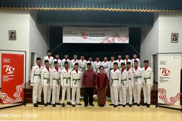 Dubes Heri kukuhkan anggota Paskibraka 2024 di KBRI Tokyo