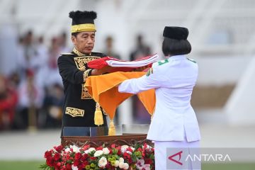 Upacara peringatan detik-detik proklamasi kemerdekaan RI di IKN