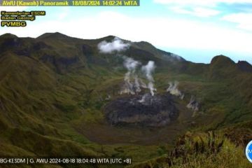 Pos Gunung Api Awu Sulut catat sembilan kali gempa vulkanik dangkal