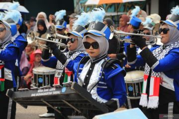 Meriahnya pawai baris indah hari kedua di Bangka Selatan