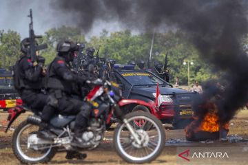 Polres Indramayu gelar simulasi pengamanan jelang Pilkada