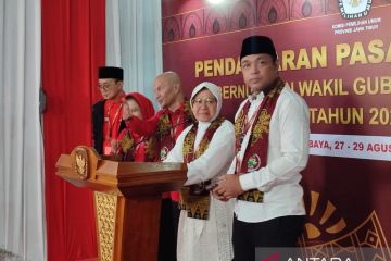 KPU Jatim terima berkas pasangan calon Risma-Gus Hans