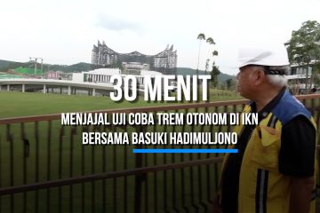 Menjajal uji coba Trem Otonom di IKN bersama Basuki Hadimuljono (1)