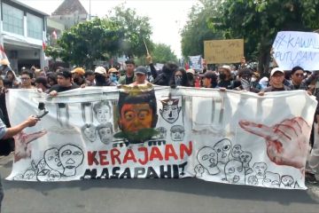 Mahasiswa Yogyakarta turun ke jalan serukan tolak RUU Pilkada