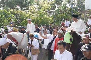 Diarak kirab budaya, Pasangan Dedi Mulyadi-Erwan daftar ke KPU Jabar