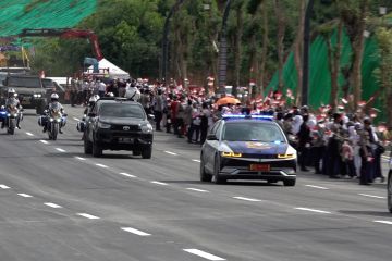 Duplikat Bendera dan salinan Teks Proklamasi tiba di Istana Nusantara