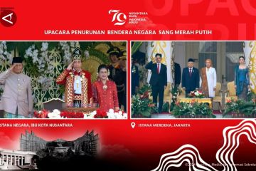 Rangkaian upacara penurunan Sang Saka Merah Putih