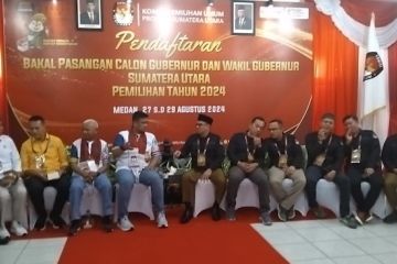 KPU Sumut terima pendaftaran pertama Cagub-Cawagub Pilkada 2024