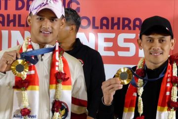 Veddriq Leonardo dan Rizki Juniansyah tiba di tanah air