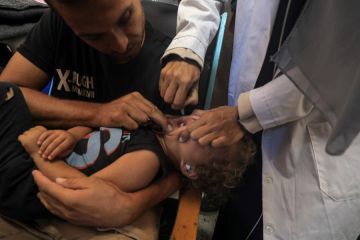 Vaksinasi polio dimulai di Gaza dengan target 640 ribu anak