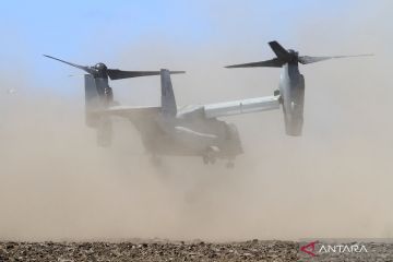 Amerika Serikat kerahkan pesawat Bell Boeing V-22 Osprey pada Latgabma Super Garuda Shield di Situbondo