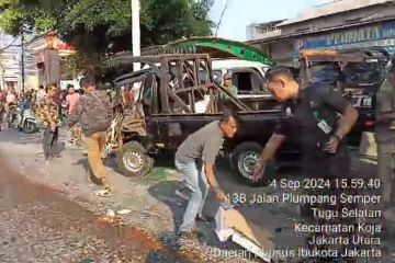 Kecelakaan beruntun libatkan sejumlah kendaraan di Jakarta Utara