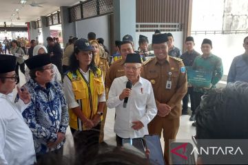 Wapres Ma'ruf Amin resmikan pasar rakyat termegah di Babel