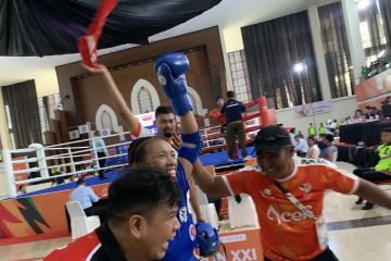 Aceh sabet medali emas di dua nomor laga muaythai