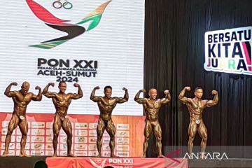 Binaraga - Mulyadi sumbang emas bagi Kaltim di Nomor 55 Kg