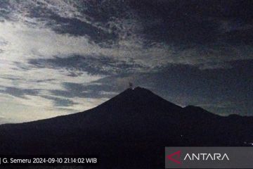 Gunung Semeru kembali erupsi dengan tinggi letusan 500 meter