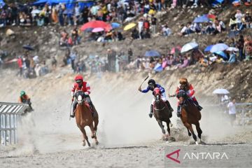 Begini aksi puluhan joki dalam pacuan kuda tradisional untuk memeriahkan PON 2024 di Aceh