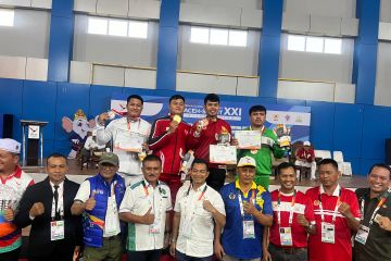 Aceh tambah tiga emas dari cabang olahraga kurash PON XXI