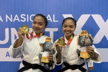 Judo - Atlet kembar raih medali emas saat perdana tampil di PON 2024