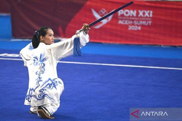 PON XXI Aceh-Sumut:  Atlet wushu Jawa Tengah Alexandra Calista rebut emas