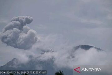 Gunung Ibu di Halmahera Barat keluarkan abu setinggi 700 meter