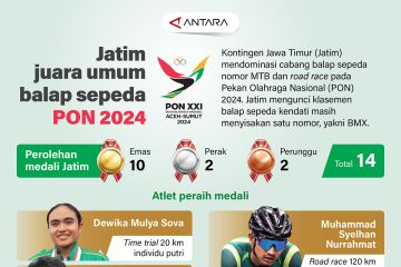 Jatim juara umum balap sepeda PON 2024