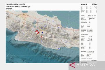 Aktivitas Sesar Garsela picu rentetan gempa dangkal di Jawa Barat