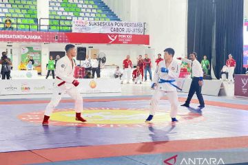 Final jujitsu Jatim dan Kaltim diwarnai drama tanding ulang