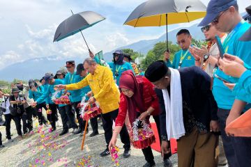 Badan Geologi lakukan tabur bunga di lokasi eks likuefaksi di Palu