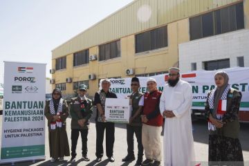 LAZISNU dan Poroz kirim 12 kontainer bantuan untuk warga Palestina