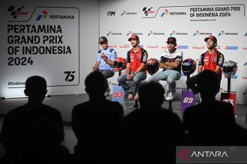 Konferensi pers pembalap jelang MotoGP Mandalika