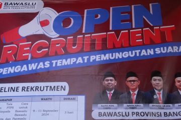 Bawaslu Pangkalpinang buka rekrutmen 311 Pengawas TPS