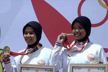 Kakak adik Mira-Rina sumbang emas tenis meja ganda putri untuk Jakarta